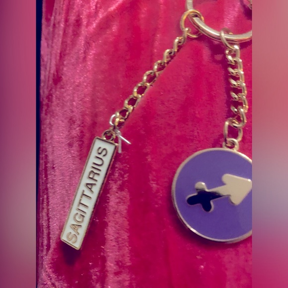 Sagittarius Keychain new without tags with large clasp and charms - Picture 2 of 4